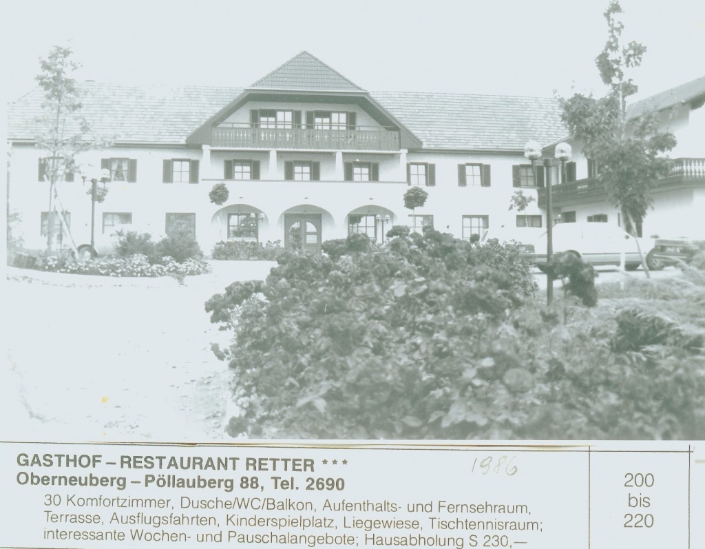 Preisliste Seminarhotel Retter 1986